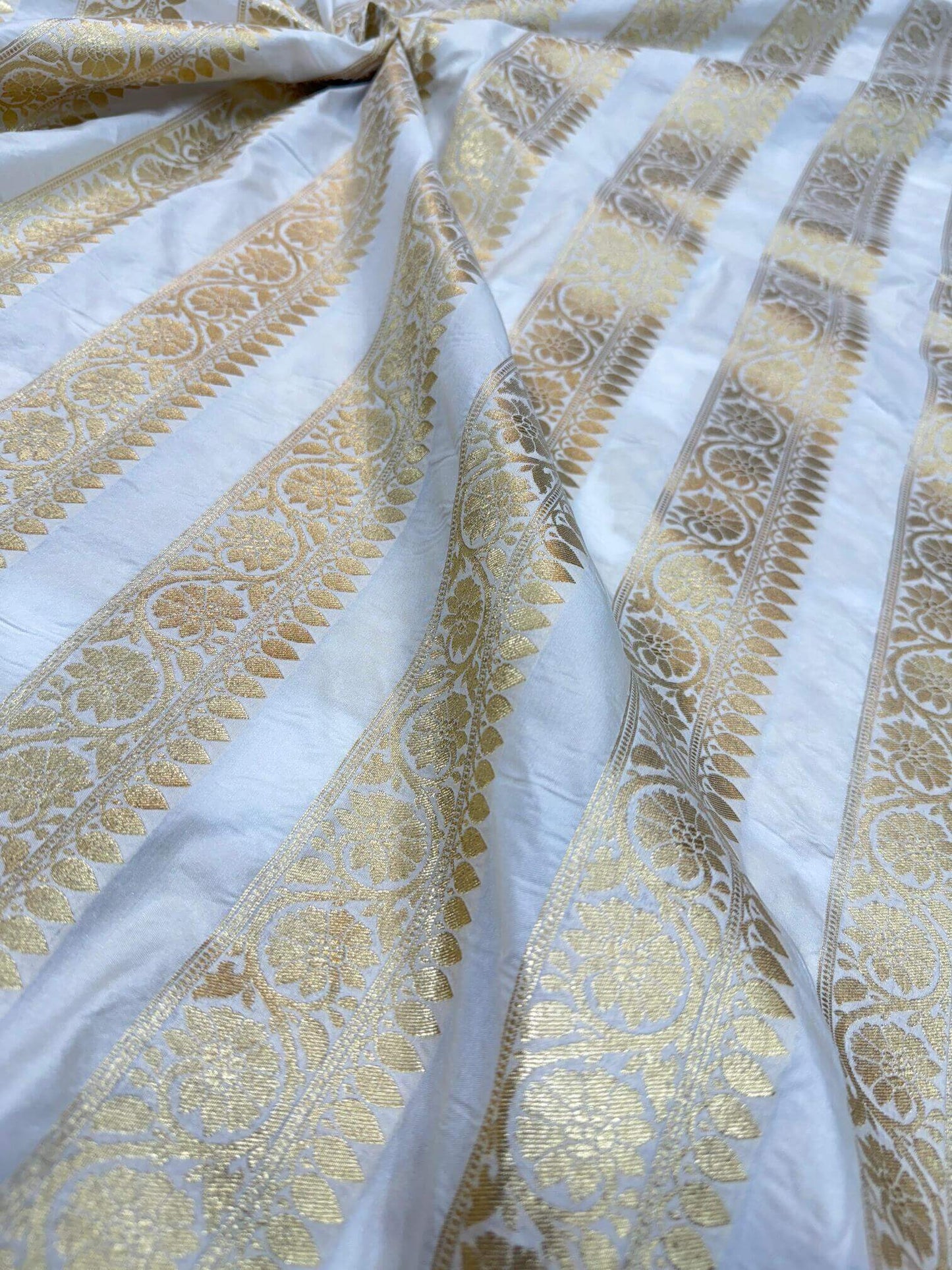 BANARASI SILK UNSTITCHED LEHENGA CHOLI SET – DESIGN 9 (DYEABLE, GOLDEN ZARI)