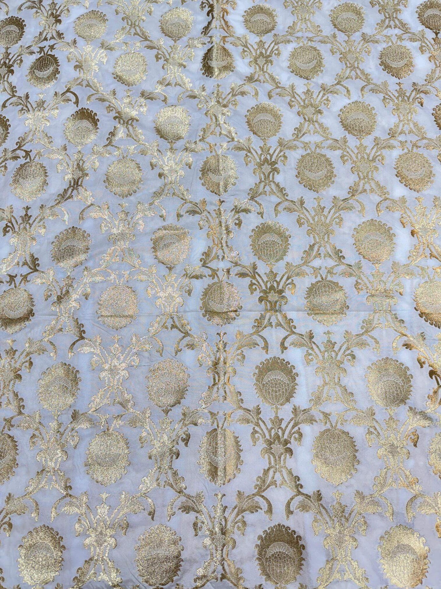 BANARASI SILK UNSTITCHED LEHENGA CHOLI SET – DESIGN 12 (DYEABLE, GOLDEN ZARI)