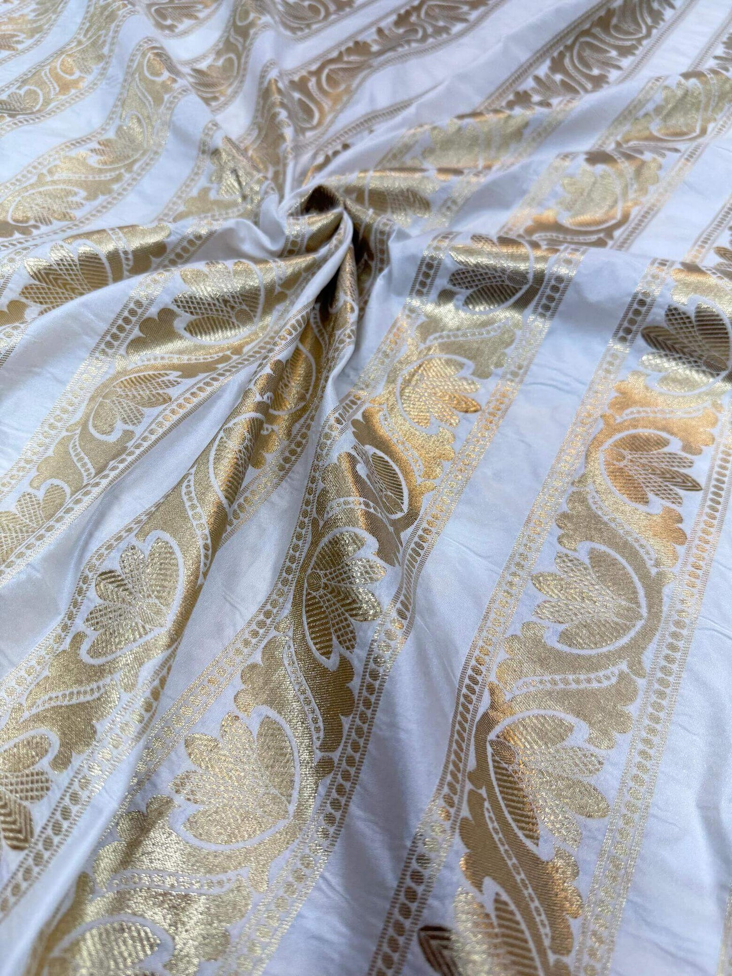 BANARASI SILK UNSTITCHED LEHENGA CHOLI SET – DESIGN 12 (DYEABLE, GOLDEN ZARI)