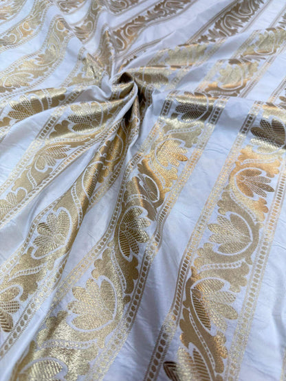 BANARASI SILK UNSTITCHED LEHENGA CHOLI SET – DESIGN 12 (DYEABLE, GOLDEN ZARI)