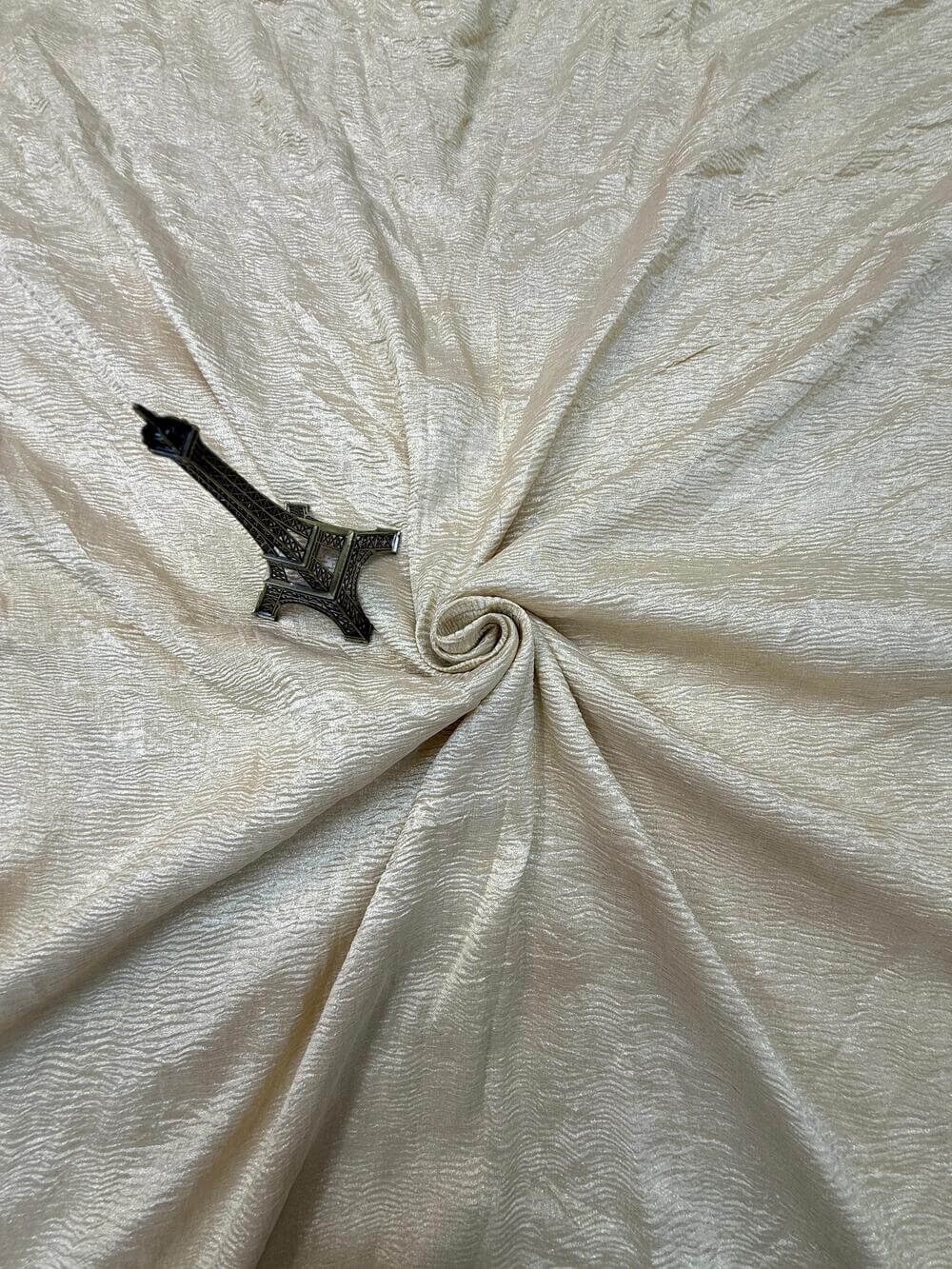 PURE CHIFFON CRUSHED SILK FABRIC – WATER (RESHAMI ZARI WEAVE, DYEABLE, PER METER)